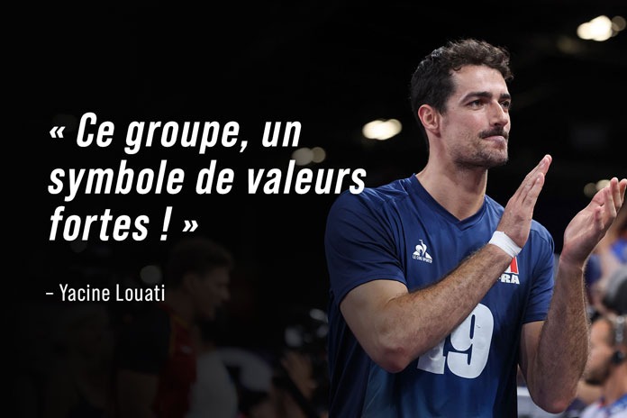 Yacine Louati sous le maillot de l'Equipe de France de volley